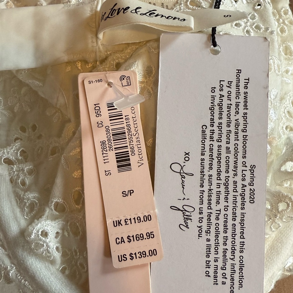 For Love and Lemons Victoria's Secret Sophie Eyelet Dress Small New with Tags - Picture 5 of 5